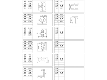 TP60 穿條平開門窗系列